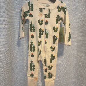 M+A by Monica + Andy Organic Cotton Baby Bodysuit 0-3 Months Cactus NWT